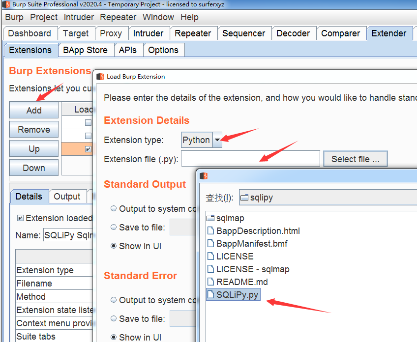Burpsuite中如何使用SQLiPy插件