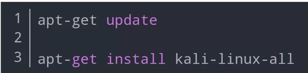 kali所有工具的安裝命令有哪些