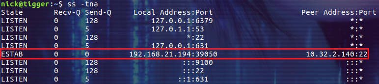 linux 中ss命令如何使用