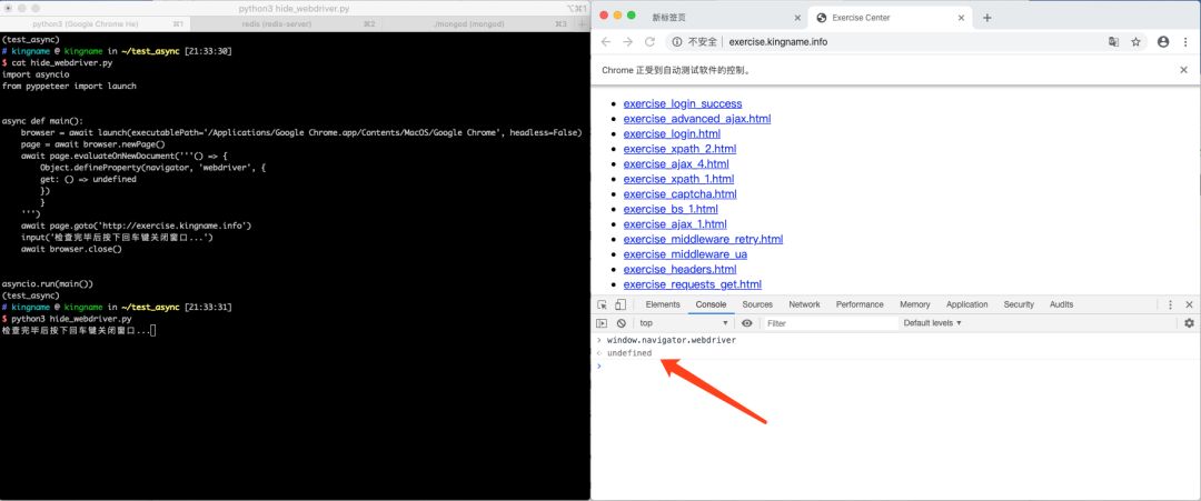 如何正确移除中Pyppeteer的window.navigator.webdriver