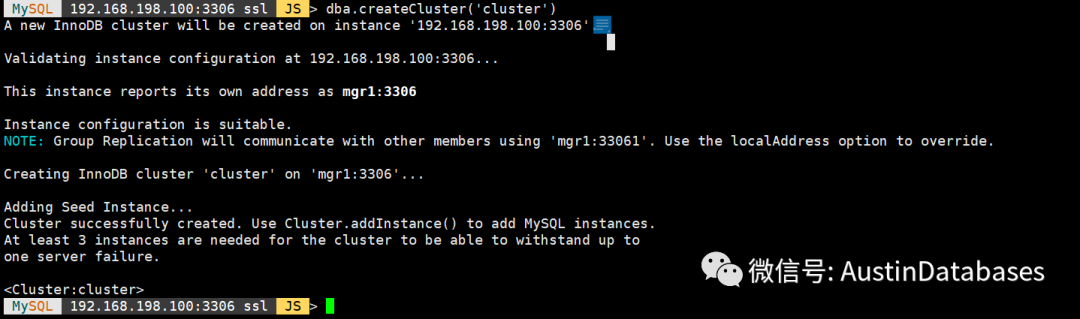 MYSQL如何利用MYSQL Shell安装 INNODB Cluster