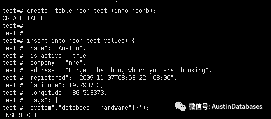 怎么進行PostgreSQL的JSON處理