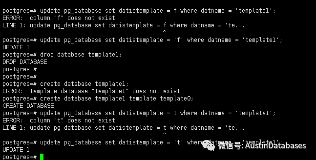 PostgreSQL Template模板怎么用