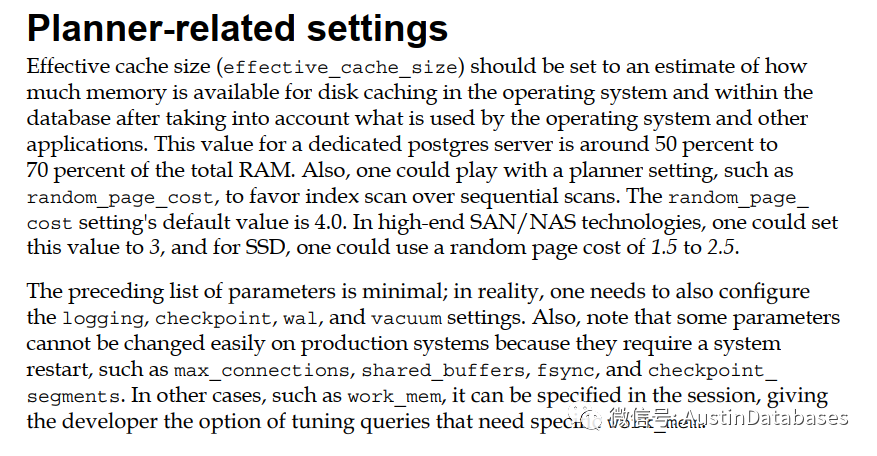 Postgresql 中EFFECTIVE_CACHE_SIZE指的是什么