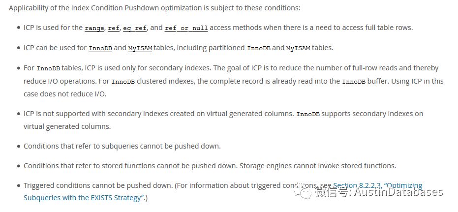 MYSQL中ICP索引下推的示例分析