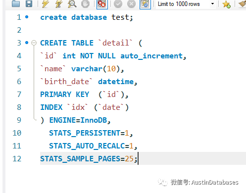 MYSQL中怎么实现统计信息持久化