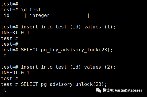 PostgreSQ数据库中有没有PAGE锁 与Advisory Locks