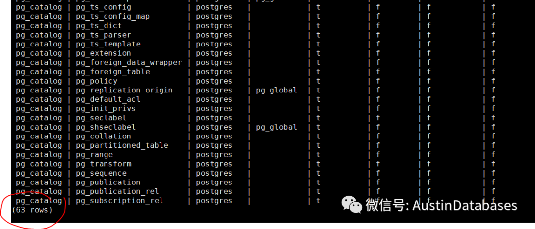 PostgreSQL中系统目录表的示例分析