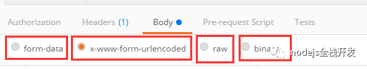 postman中 form-data、x-www-form-urlencoded、raw、binary的区别是什么