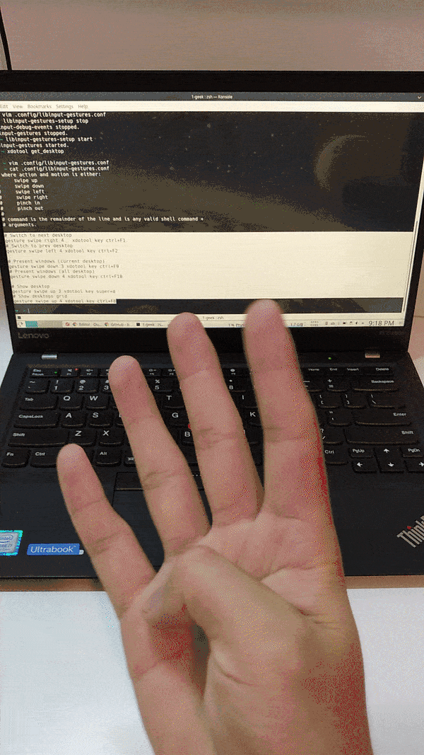 kde5与archlinux环境下如何配置libinput-gestures多手势操作