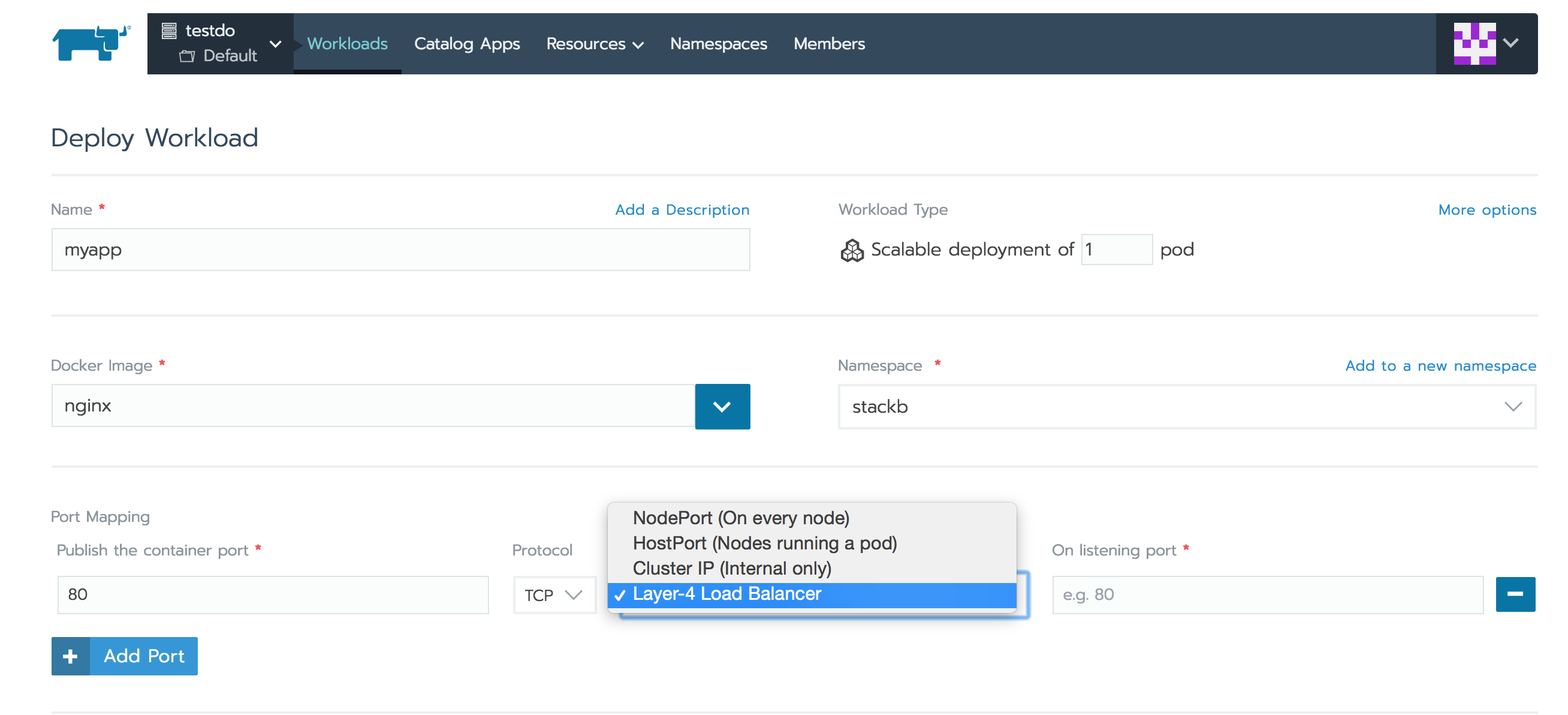 Kubernetes上负载均衡的示例分析