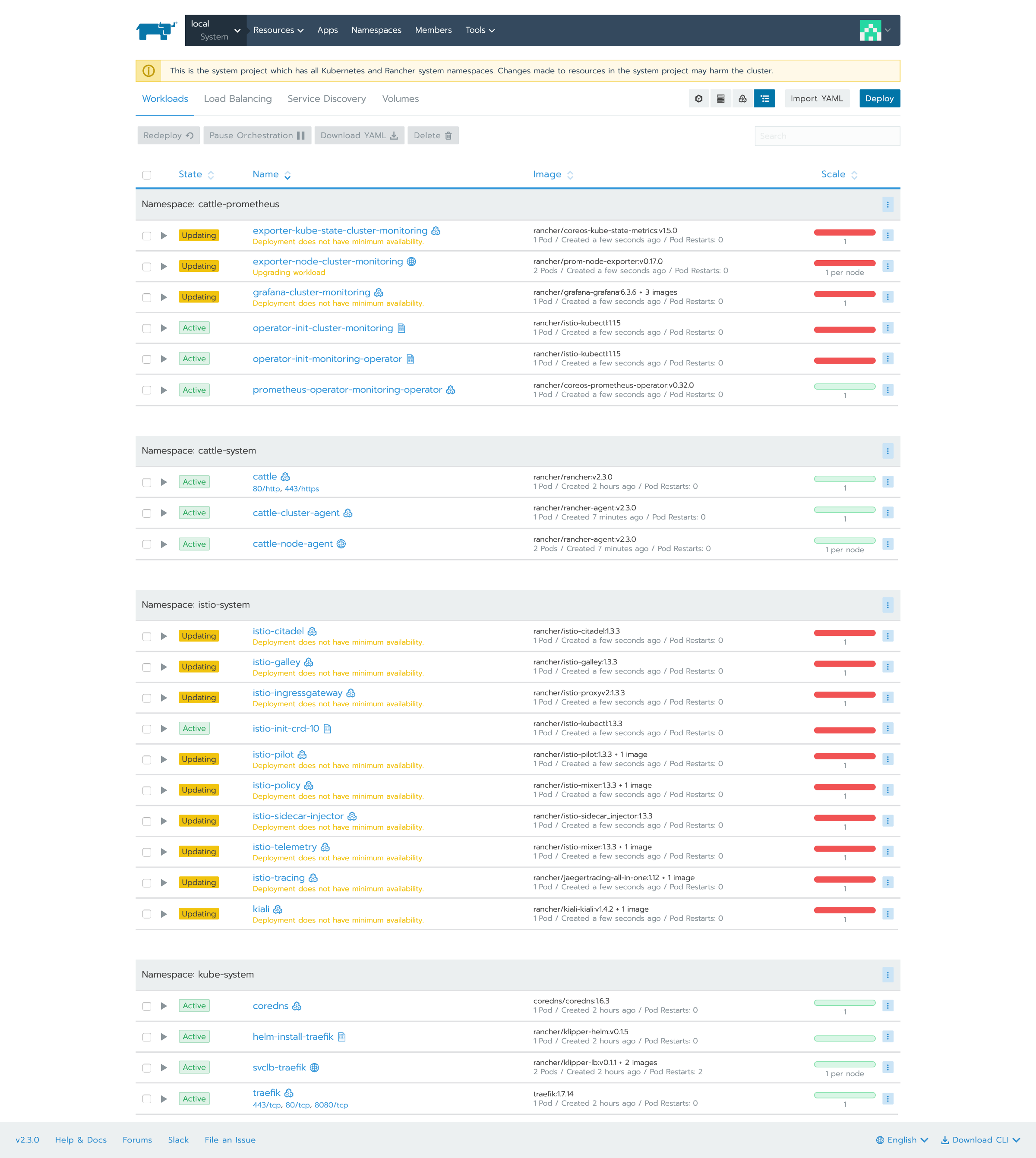 Rancher 2.3 中如何启用Istio