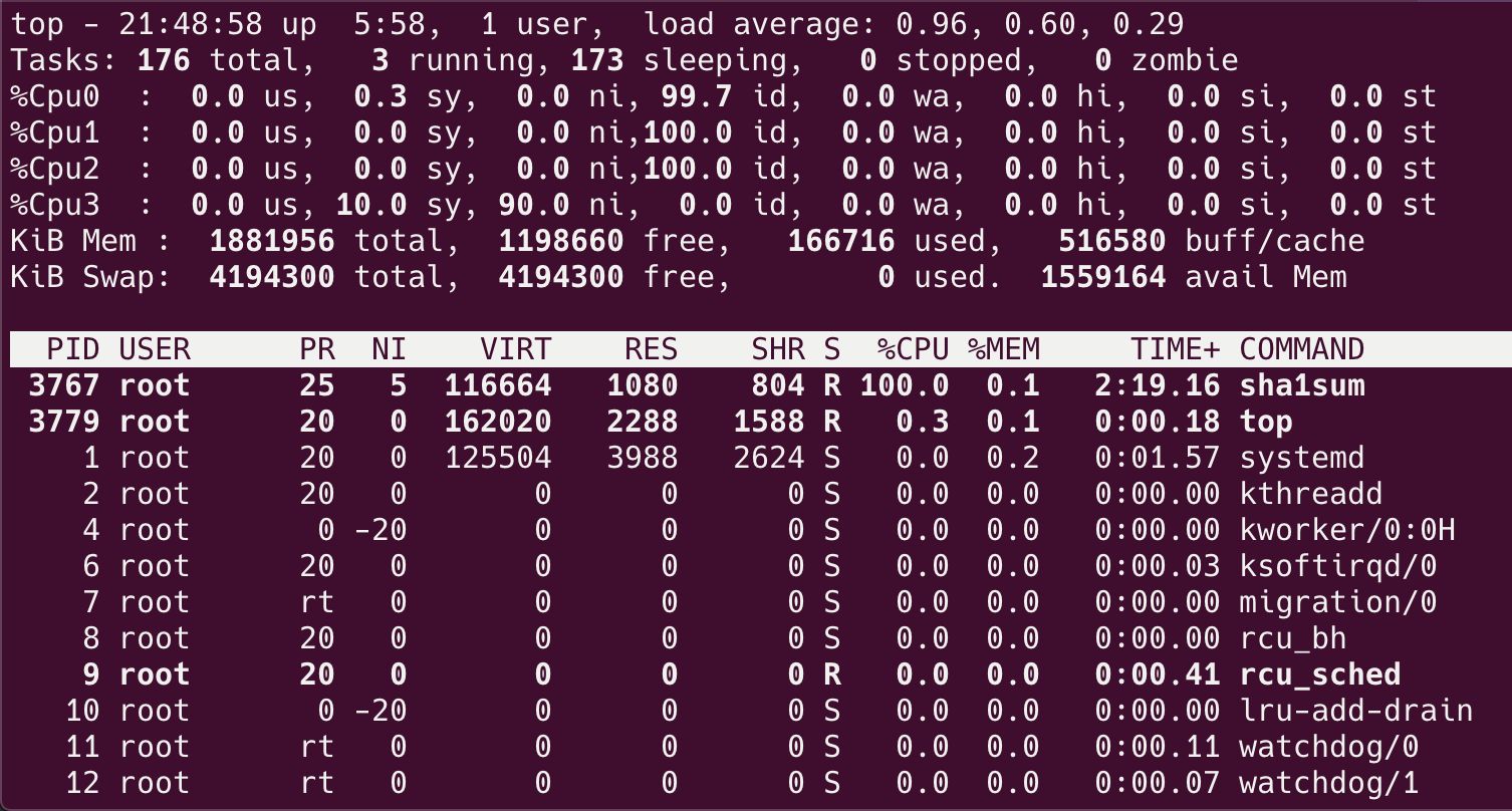 linux對CPU使用時間的限制是什么