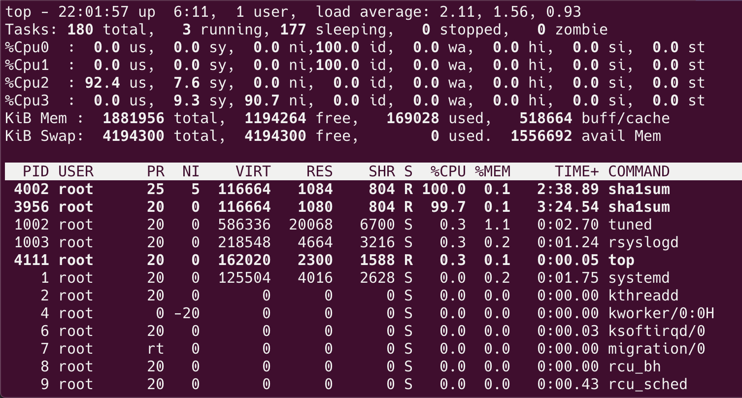 linux對CPU使用時間的限制是什么