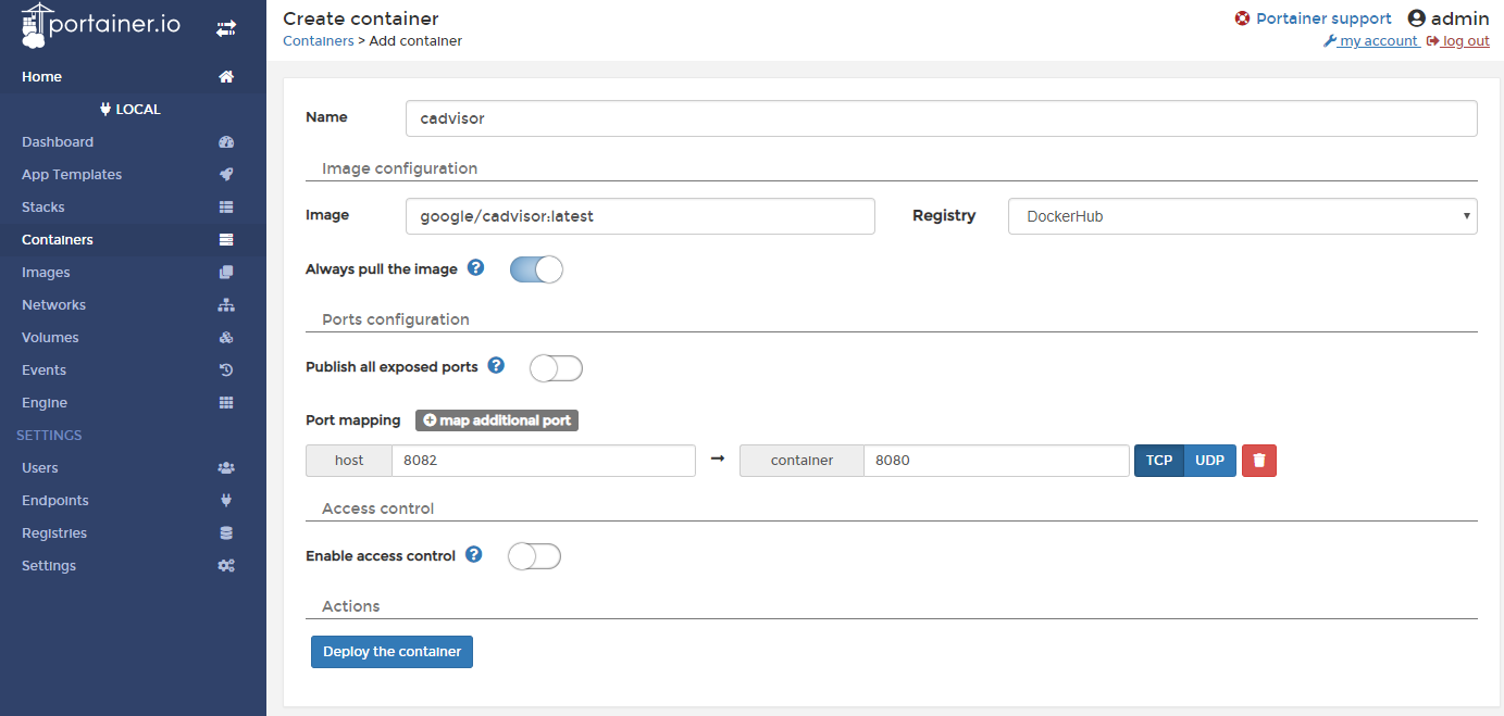 Portainer中如何部署Docker监控系统