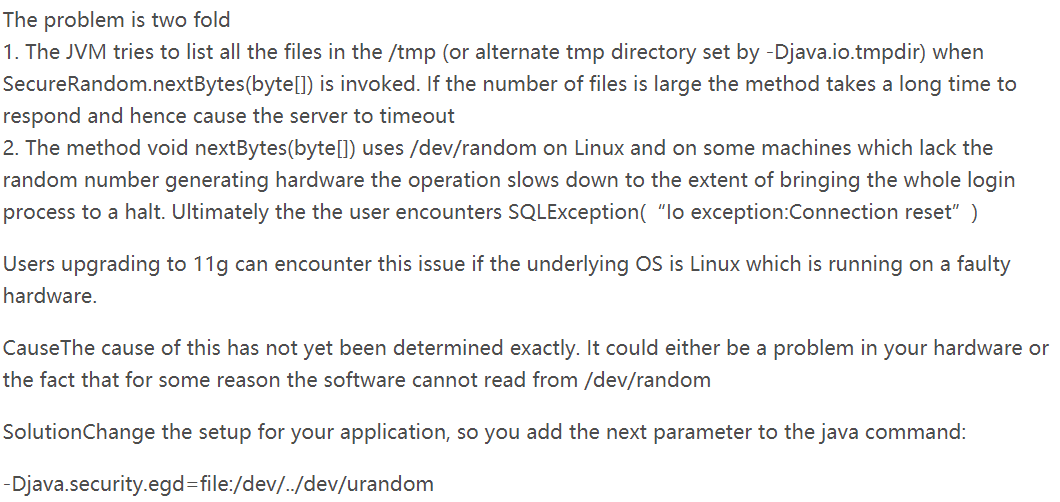 Oracle 数据库连接错误：SQLRecoverableException : IO Error:connection reset怎么解决