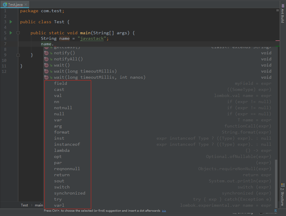 Intellij IDEA智能补全的方法有哪些