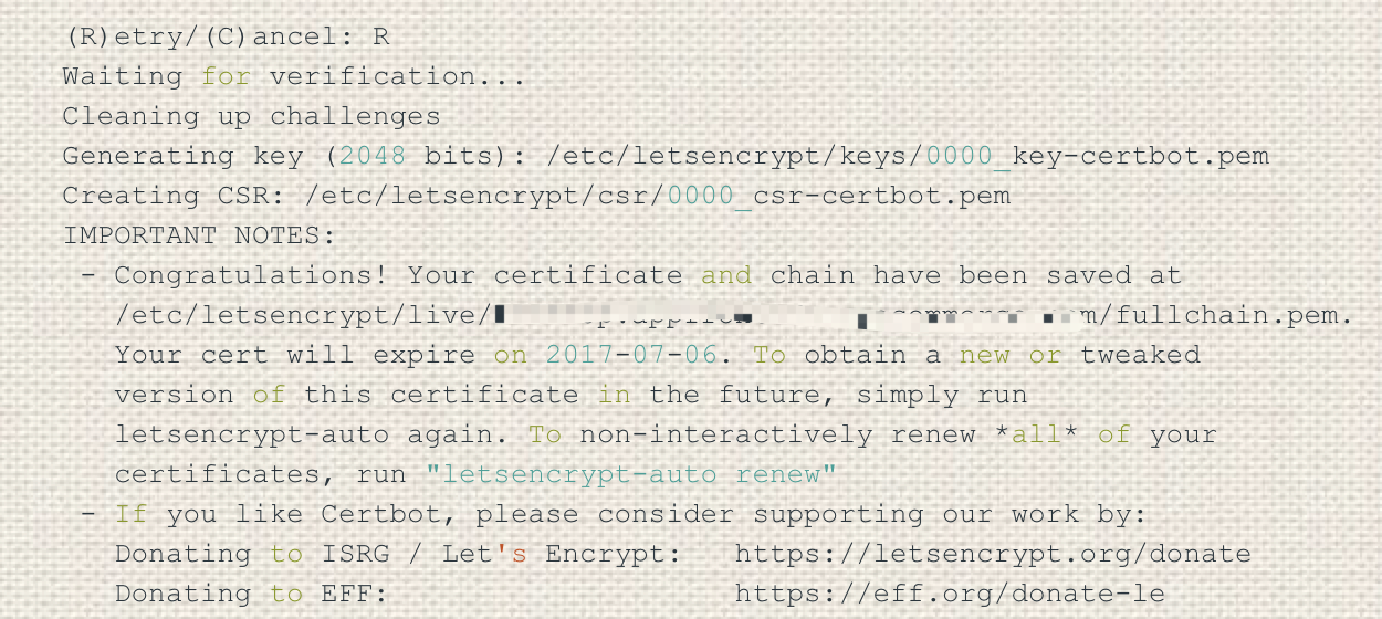 如何在centos下安装Let’s Encrypt永久免费SSL证书