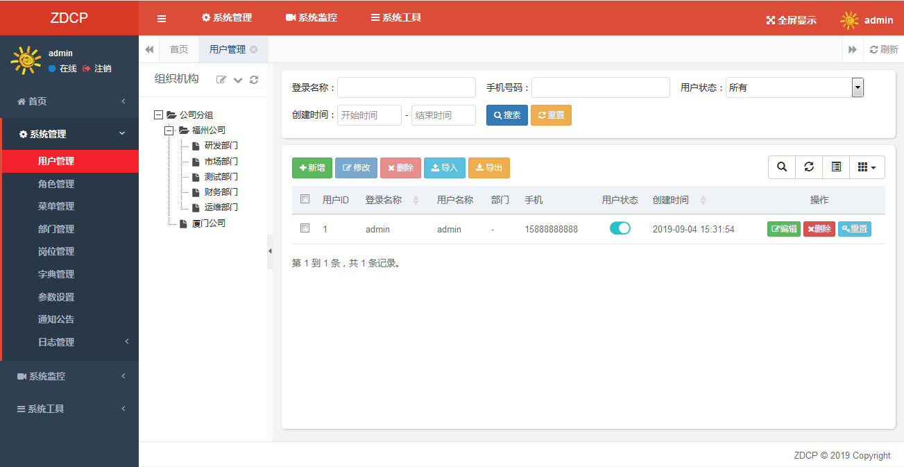 ZDCP后臺(tái)管理系統(tǒng)的簡要介紹和安裝教程