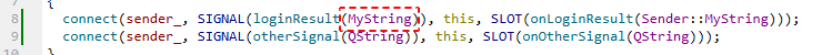 Qt signal函数使用类内部类型作为参数导致connect不成功的原因是什么