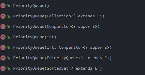 Java集合Queue-PriorityQueue的方法