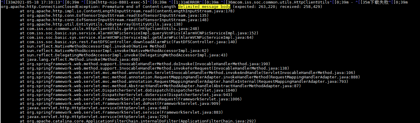 CloseableHttpClient出现Premature end of Content-Length delimited message body怎么解决