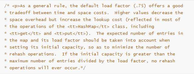 HashMap负载因子为0.75的时候有什么作用