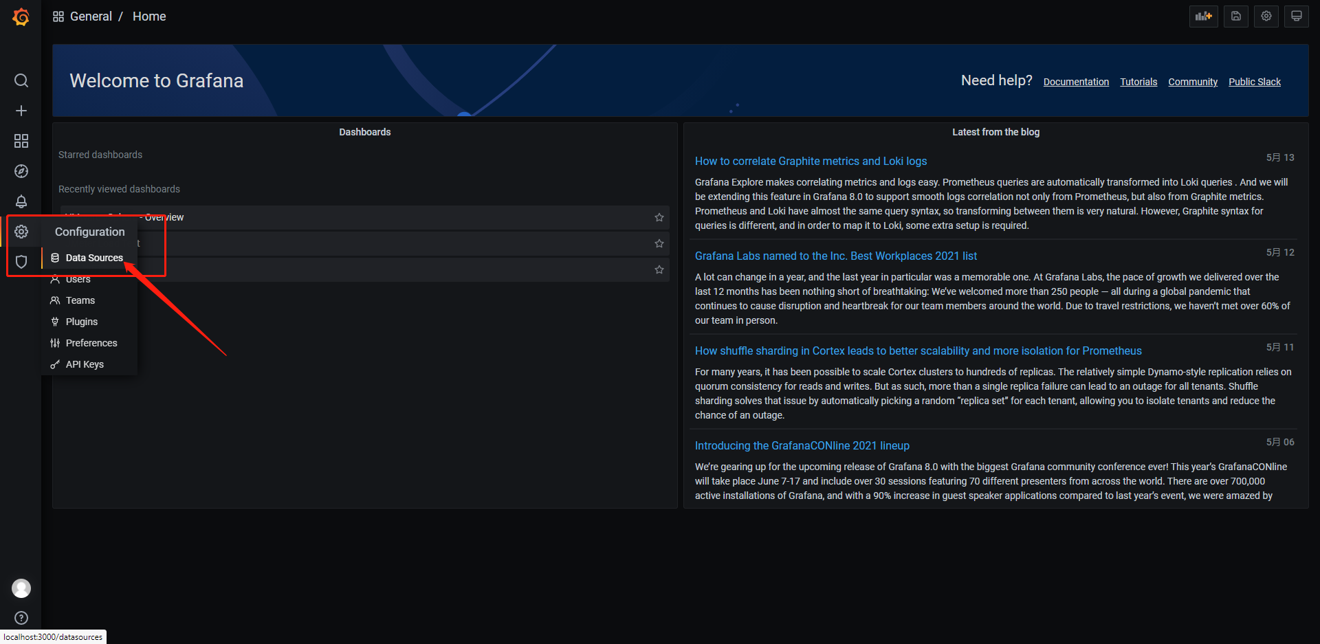 如何配置go+grafana+influxdb