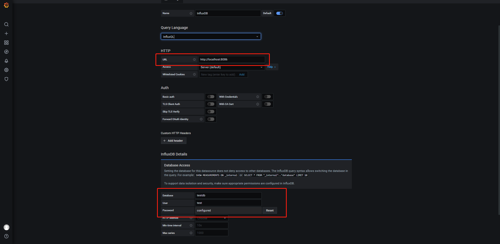 如何配置go+grafana+influxdb