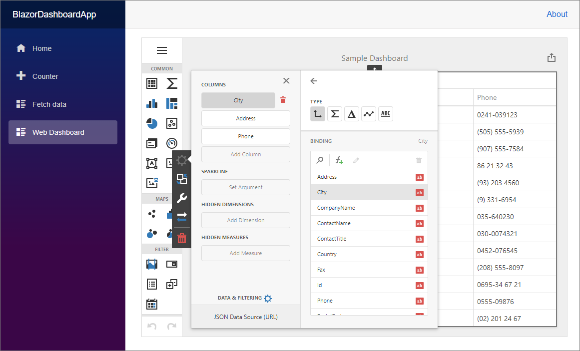 DevExpress怎么创建Blazor Dashboard应用