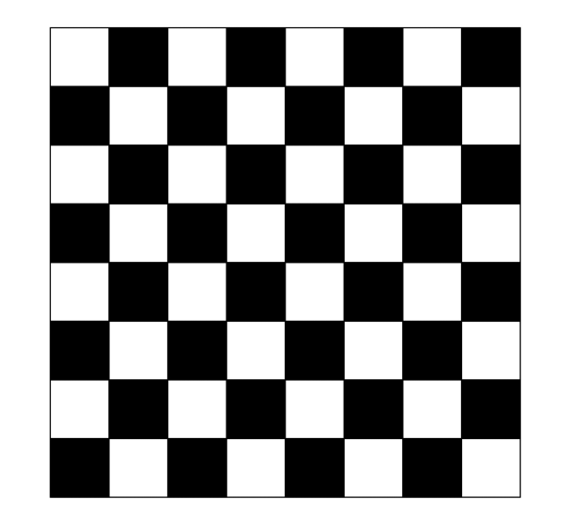 使用python中怎么绘制国际象棋棋盘