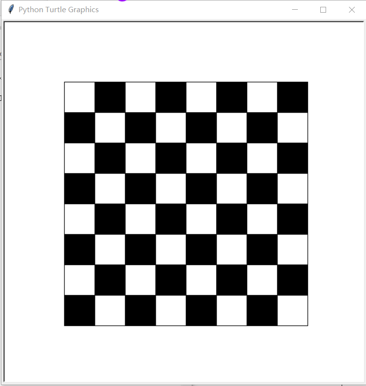 使用python中怎么绘制国际象棋棋盘