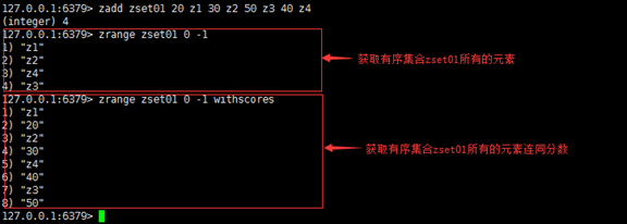 如何使用redis有序集合类型Zset