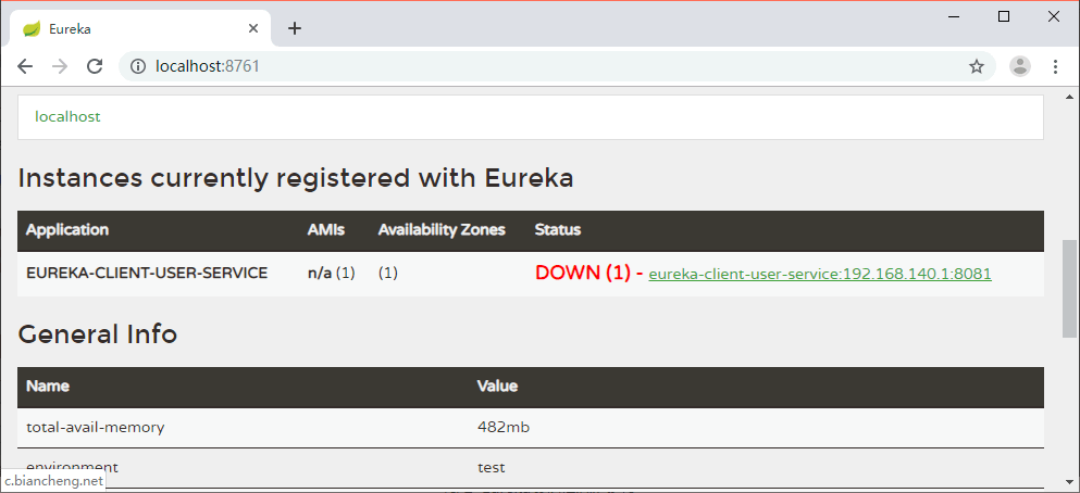 Eureka自我保护模式和InstanceID的配置