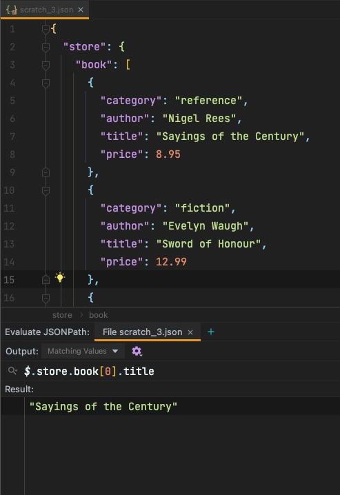 如何使用JSONPath与JSON Lines