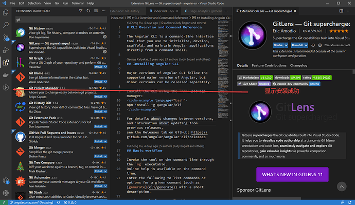 VSCode 中 GitLens插件的作用是什么