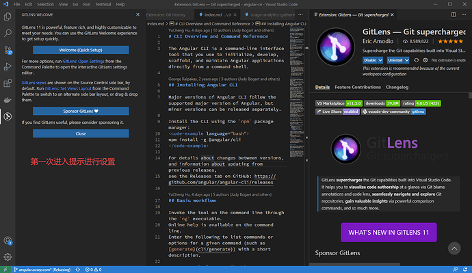 VSCode 中 GitLens插件的作用是什么