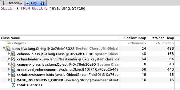 如何理解java中MAT对OQL的支持