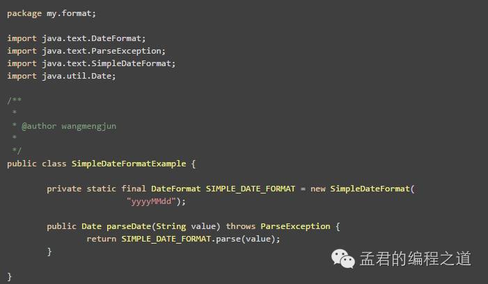 java中SimpleDateFormat线程不安全的示例分析