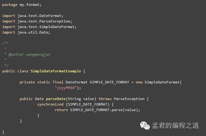 java中SimpleDateFormat线程不安全的示例分析