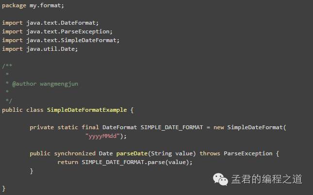 java中SimpleDateFormat线程不安全的示例分析