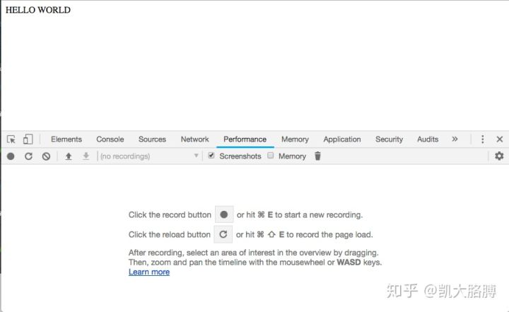 Chrome DevTools中如何启动Performance