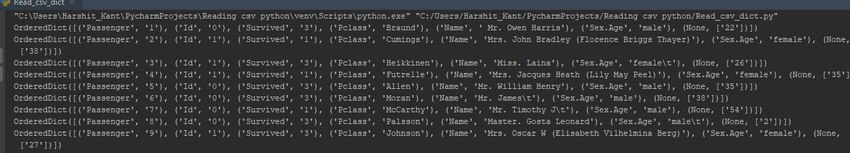 Python中怎么解析CSV文件