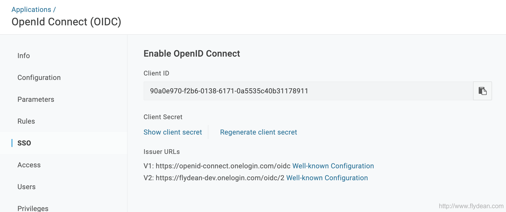 如何在onelogin中使用OpenId Connect Implicit Flow