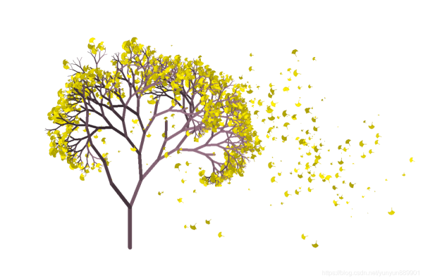 怎么在Python中使用turtle库绘画飘落的银杏树