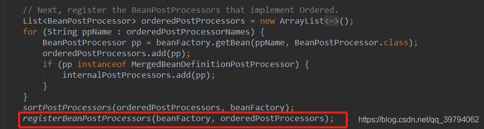 Spring容器的创建过程中怎么注册BeanPostProcessor