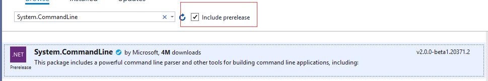 C#命令行参数解析库System.CommandLine的使用方法