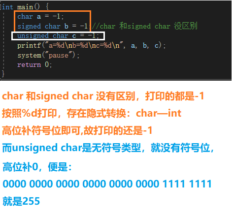 C语言数据在内存中的存储