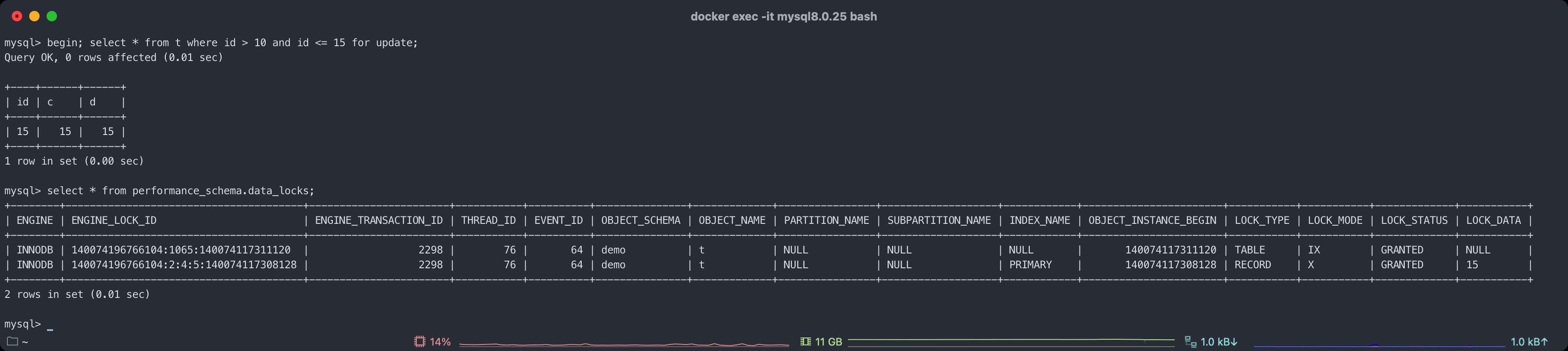 MySQL中next-key lock加锁范围的示例分析