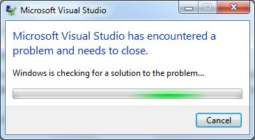 Visual Studio 2010 SP1测试版的小BUG